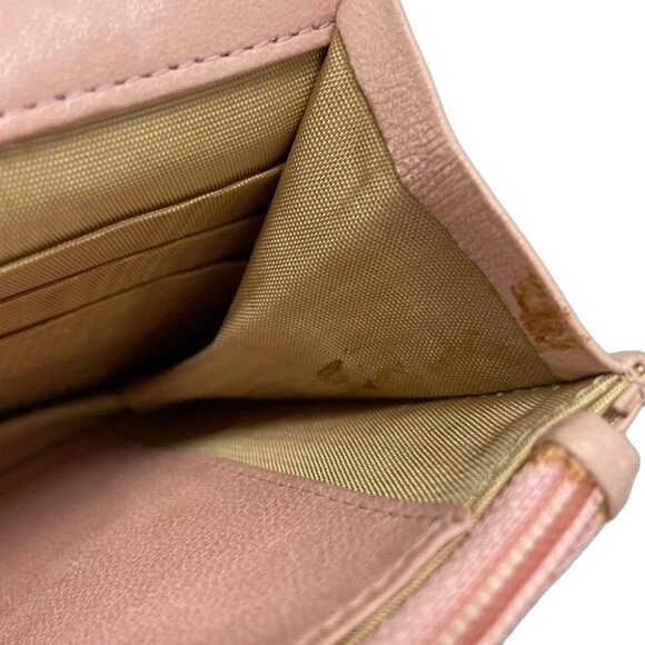 Auth CHANEL - A13509 Pink Calfskin Other Style Wallet Gold hardware - Picture 13 of 14